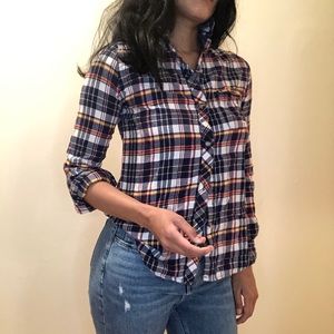 UO XS renewal vintage button-down flannel shirt